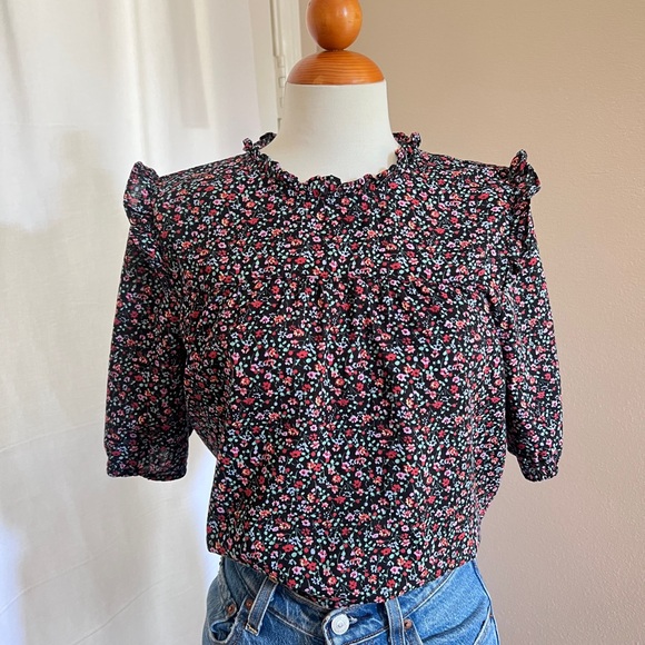 Madewell Tops - Madewell Puff Sleeve Top In Fieldwalk Floral